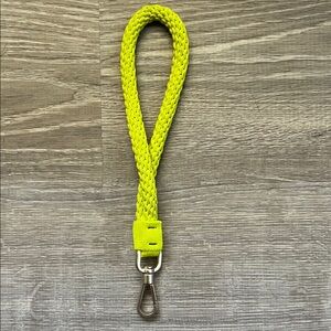 Rothy's Neon Yellow Braided Wrist Strap with Swivel Clip